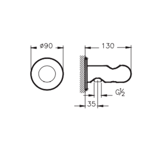 Vitra Liquid Ankastre El Duşu Çıkışı Krom