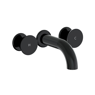 Vitra Liquid Ankastre Lavabo Bataryası Kısa, Parlak Siyah