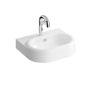 Vitra Liquid Beyaz Lavabo, 60 Cm Orta Armatür Delikli, Su Taşma Delikli