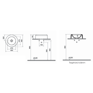 Vitra Liquid Çanak Lavabo, 40 Cm