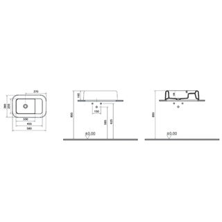 Vitra Liquid Çanak Lavabo, 60 Cm