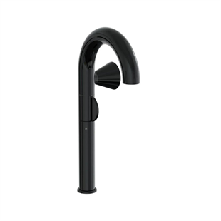 Vitra Liquid Lavabo Bataryası Yüksek, Sağdan Kullanım, Parlak Siyah