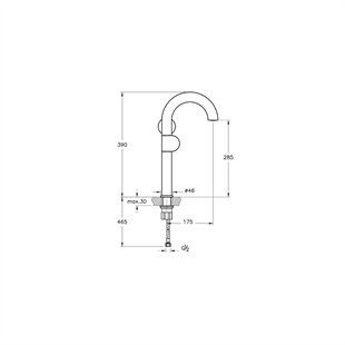 Vitra Liquid Lavabo Bataryası Yüksek, Sağdan Kullanım, Krom