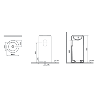 Vitra Liquid Monoblok Lavabo, 40 Cm