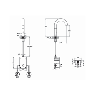 Vitra Liquid Temassız Lavabo Bataryası (Elektrikli - Çift Su Girişli), Krom