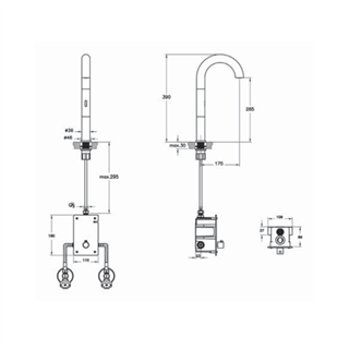 Vitra Liquid Temassız Lavabo Bataryası Parlak Siyah
