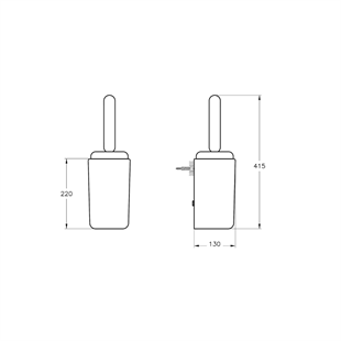 Vitra Liquid Tuvalet Fırçalığı, Krom 