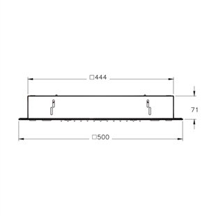 Vitra Hiera Ls 5F Ankastre Duş Başlığı (500X500) Krom