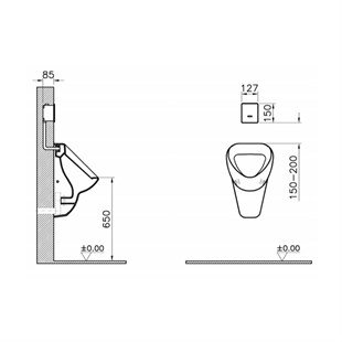 Vitra Mat Krom Sıva Altı Fotoselli Set 2/4 L Elektrikli