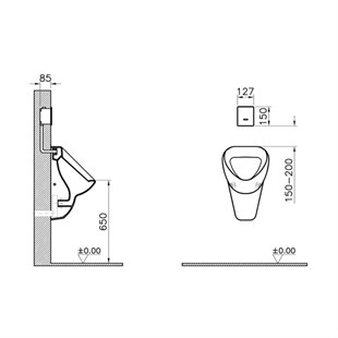 Vitra Mat Krom Sıva Altı Fotoselli Set 2/4 L Pilli