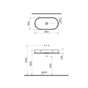 Vitra Memoria 80 Cm Beyaz Oval Çanak Lavabo