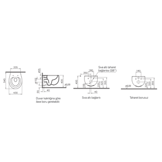 Vitra Memoria Mat Bej Rim-Ex Kanalsız Asma Klozet