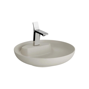 Vitra Memoria Mat Bej Yuvarlak Lavabo 50 Cm