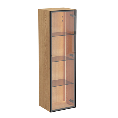 Vitra Metropole Edge Boy Dolabı 35 Cm, Cam Kapaklı, Kısa Açık Meşe, Sağ