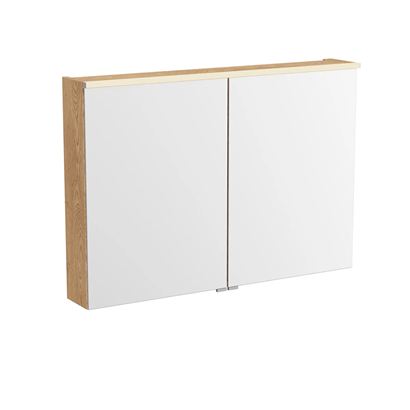 Vitra Metropole Edge Dolaplı Ayna 100 Cm, Aydınlatmalı Sensörlü, Açık Meşe