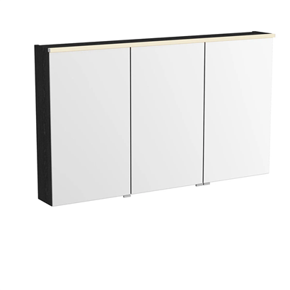 Vitra Metropole Edge Dolaplı Ayna 120 Cm, Aydınlatmalı Sensörlü, Siyah Meşe