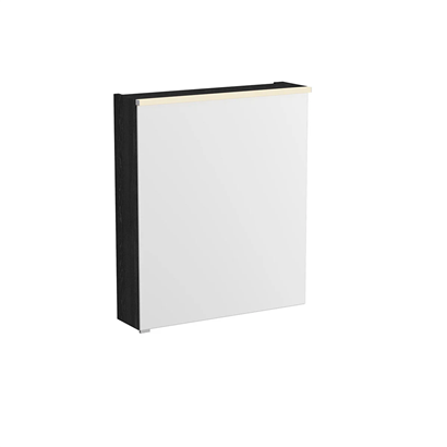 Vitra Metropole Edge Dolaplı Ayna 60 Cm, Aydınlatmalı Sensörlü, Siyah Meşe, Sağ