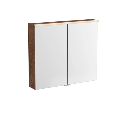 Vitra Metropole Edge Dolaplı Ayna 80 Cm, Aydınlatmalı Sensörlü, Ceviz