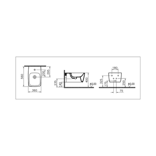 Vitra Metropole Mat Bej Asma Bide, 56 Cm