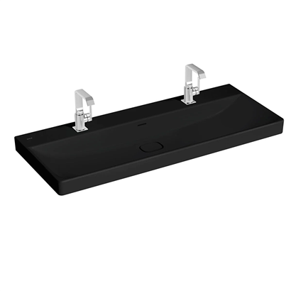 Vitra Metropole Mat Siyah Lavabo 120 Cm
