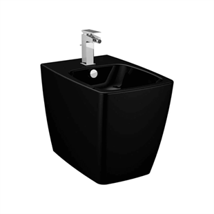 Vitra Metropole Mat Siyah Duvara Tam Dayalı Yerden Bide, 54 Cm