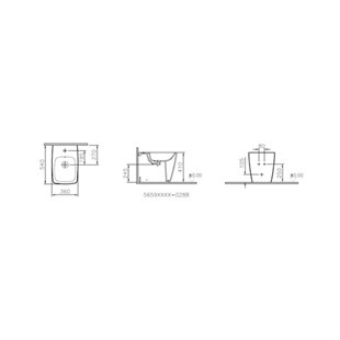 Vitra Metropole Mat Beyaz Duvara Tam Dayalı Yerden Bide, 54 Cm