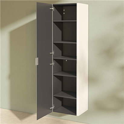 Vitra Nest Trendy Boy Dolabı 45 Cm, Kapaklı Parlak Beyaz, Sol