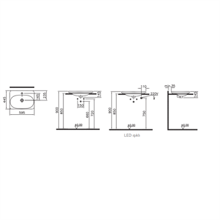 Vitra Nest Trendy Parlak Beyaz 60 Cm Tezgah Lavabo