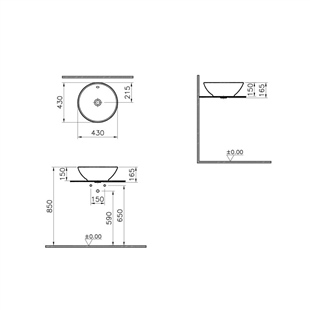 Vitra Options 43 Cm Çanak Lavabo