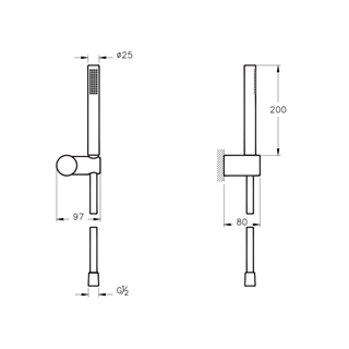 Vitra Suit 1F El Duşu Takımı Krom