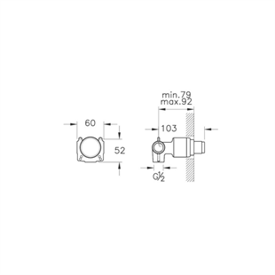 Vitra Origin Ankastre 2 Yollu Yönlendirici (Sıva Altı Grubu)