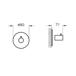Vitra Origin Ankastre 3 Yollu Yönlendirici (Sıva Üstü Grubu) Fırçalı Nikel