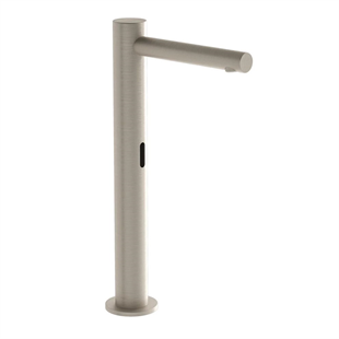 Vitra Origin Temassız Lavabo Bataryası (Çanak) (Pilli - Çift Su Girişli) Fırçalı Nikel