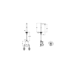 Vitra Origin Temassız Lavabo Bataryası (Çanak) (Pilli - Çift Su Girişli) Krom