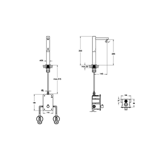 Vitra Origin Temassız Lavabo Bataryası (Çanak) (Pilli - Çift Su Girişli) Fırçalı Nikel