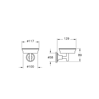 Vitra Origin Classic Katı Sabunluk (Duvardan) Mat Siyah