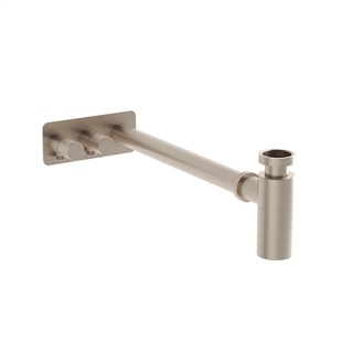 Vitra Origin Lavabo Sifon Seti (Asimetrik, Rozetli) Fırçalı Nikel