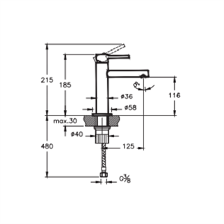 Vitra Origin Lavabo Bataryası Krom