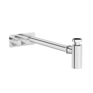 Vitra Origin Lavabo Sifon Seti (Asimetrik, Rozetli) Krom