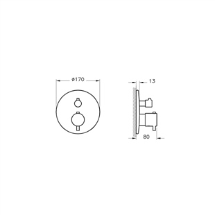 Vitra Origin Ankastre Termostatik Banyo Bataryası (V-Box) (Sıva Üstü Grubu) Krom