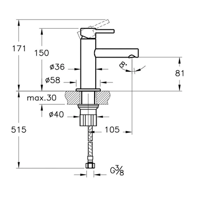 Vitra Origin Kısa Lavabo Bataryası Soft Bakır