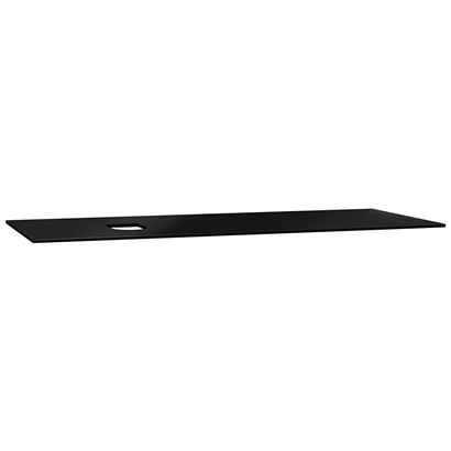 Vitra Origin Üst Tezgah 120 Cm, Cam Armatür Deliksiz, Sol Sifon Delikli, Siyah