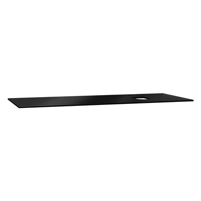 Vitra Origin Üst Tezgah 120 Cm, Cam Armatür Delikli, Sağ Sifon Delikli, Siyah