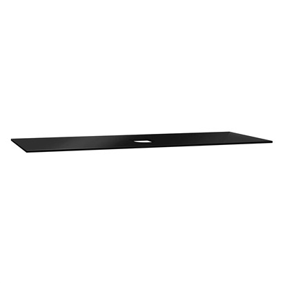 Vitra Origin Üst Tezgah 120 Cm, Cam Armatür Deliksiz, Orta Sifon Delikli, Siyah