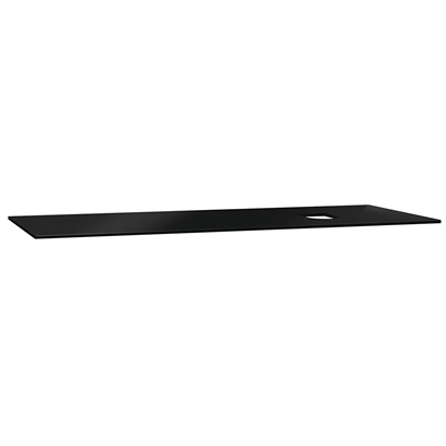 Vitra Origin Üst Tezgah 120 Cm, Cam Armatür Deliksiz, Sağ Sifon Delikli, Siyah