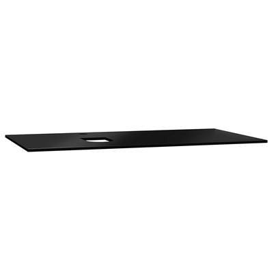 Vitra Origin Üst Tezgah 90 Cm, Cam Armatür Delikli, Sol Sifon Delikli, Siyah