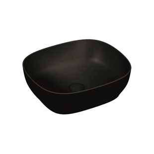 Vitra Outline 48 Cm Mat Siyah Kare Lavabo