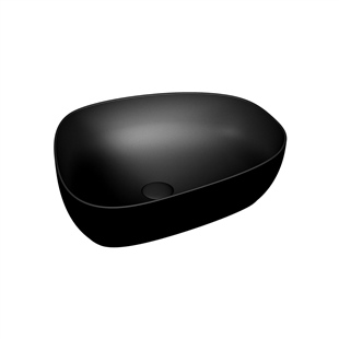 Vitra Outline 56 Cm Mat Siyah Asimetrik Lavabo