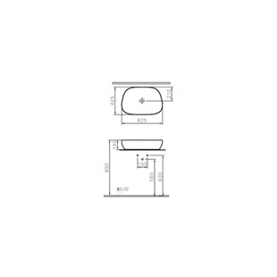 Vitra Outline 63 Cm Mat Beyaz Tv Lavabo