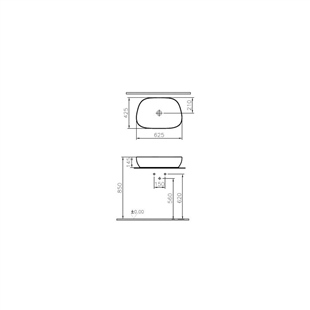 Vitra Outline 63 Cm Mat Siyah Tv Lavabo
